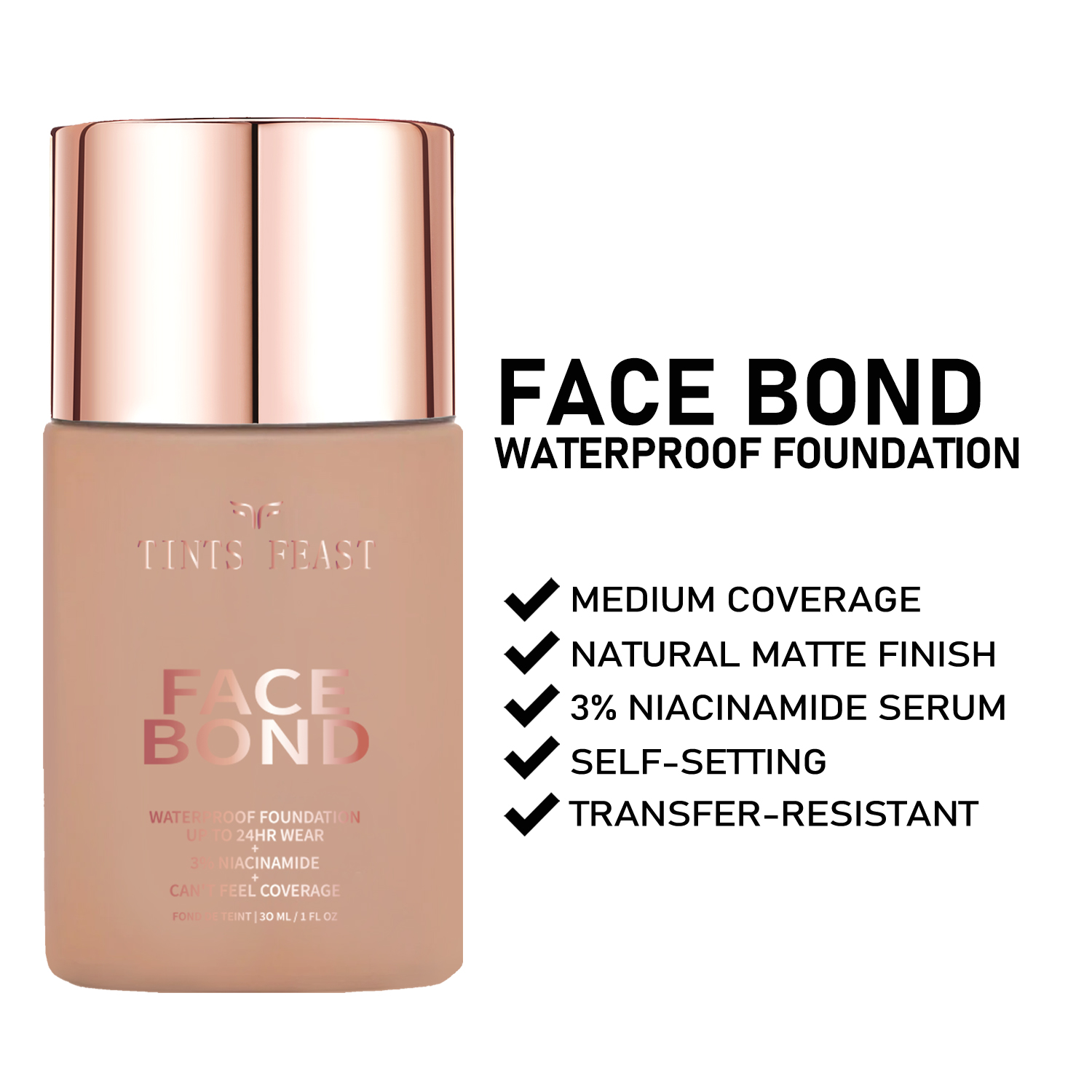 အရည်အသွေးမြင့်သဘာဝ Matte Foundation