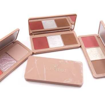Neutral glow blush bronzer highlighter palette