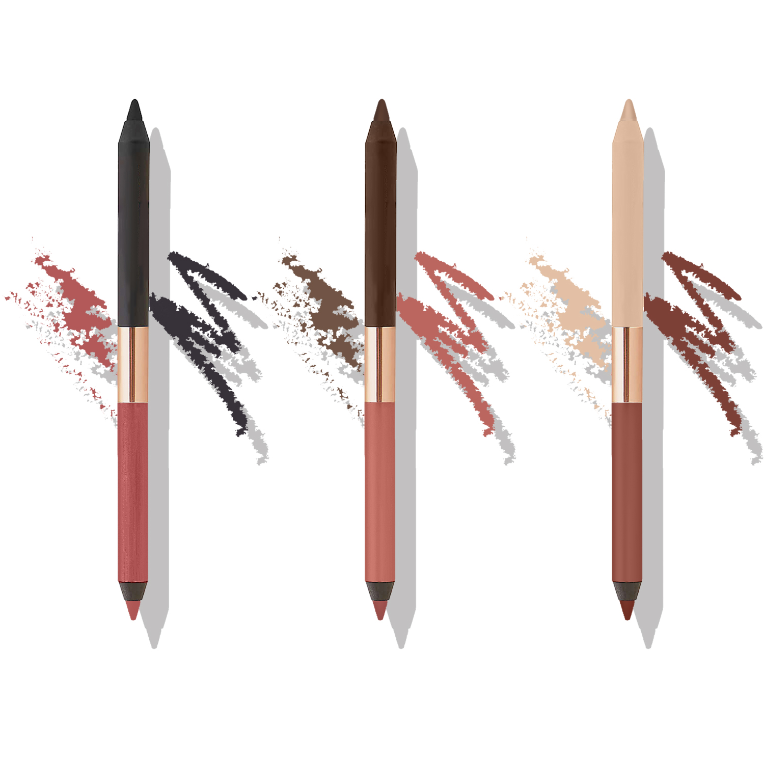 Double Headed Creamy Waterproof Smudge-proof Eyeshadow Pen Eyeliner