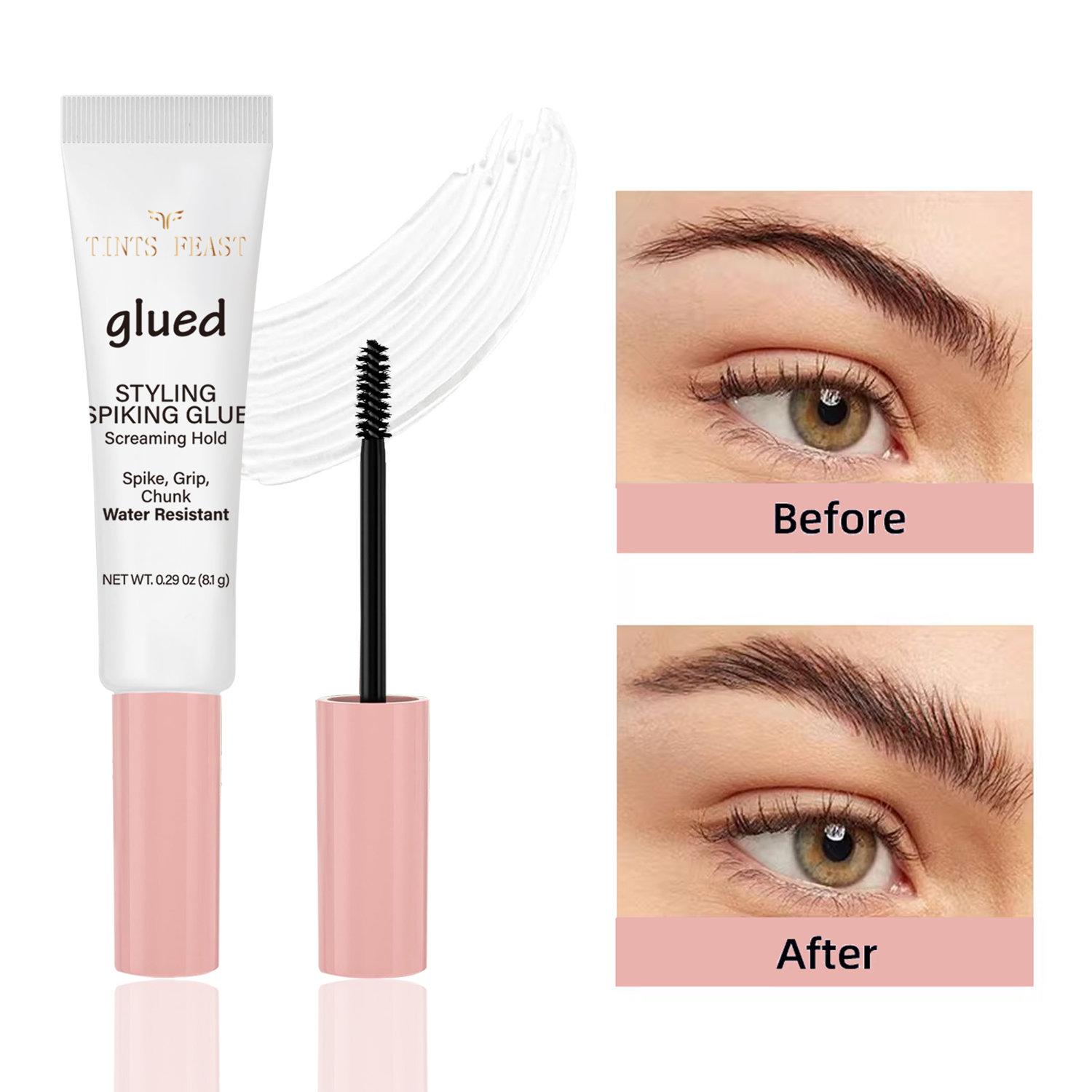 چسب فرم دهنده ابرو OEM و ژل اسپیکینگ حالت دهنده