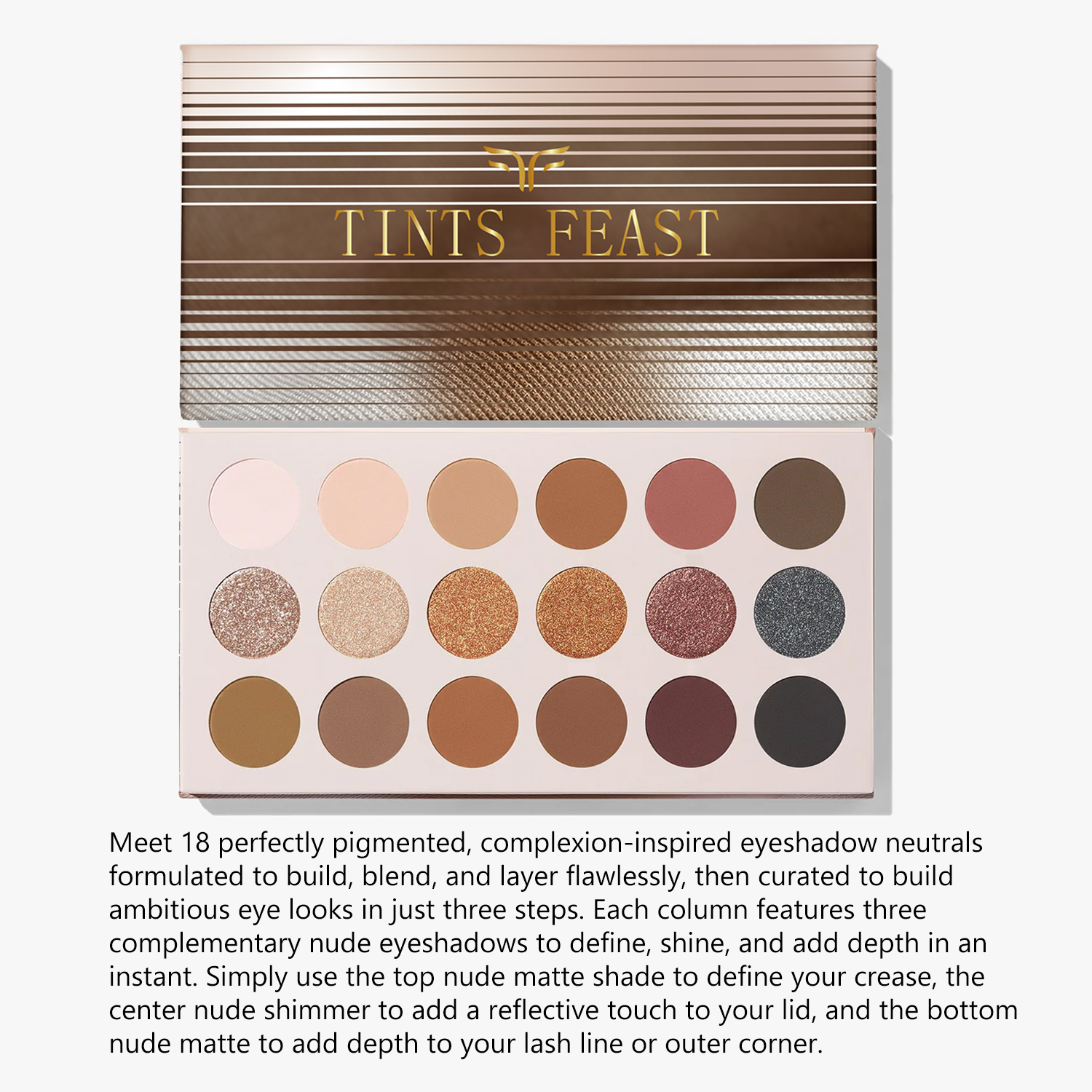 18 Farbe Lidschatten Pigment Glitzer Matte benutzerdefinierte neutrale Lidschattenpalette