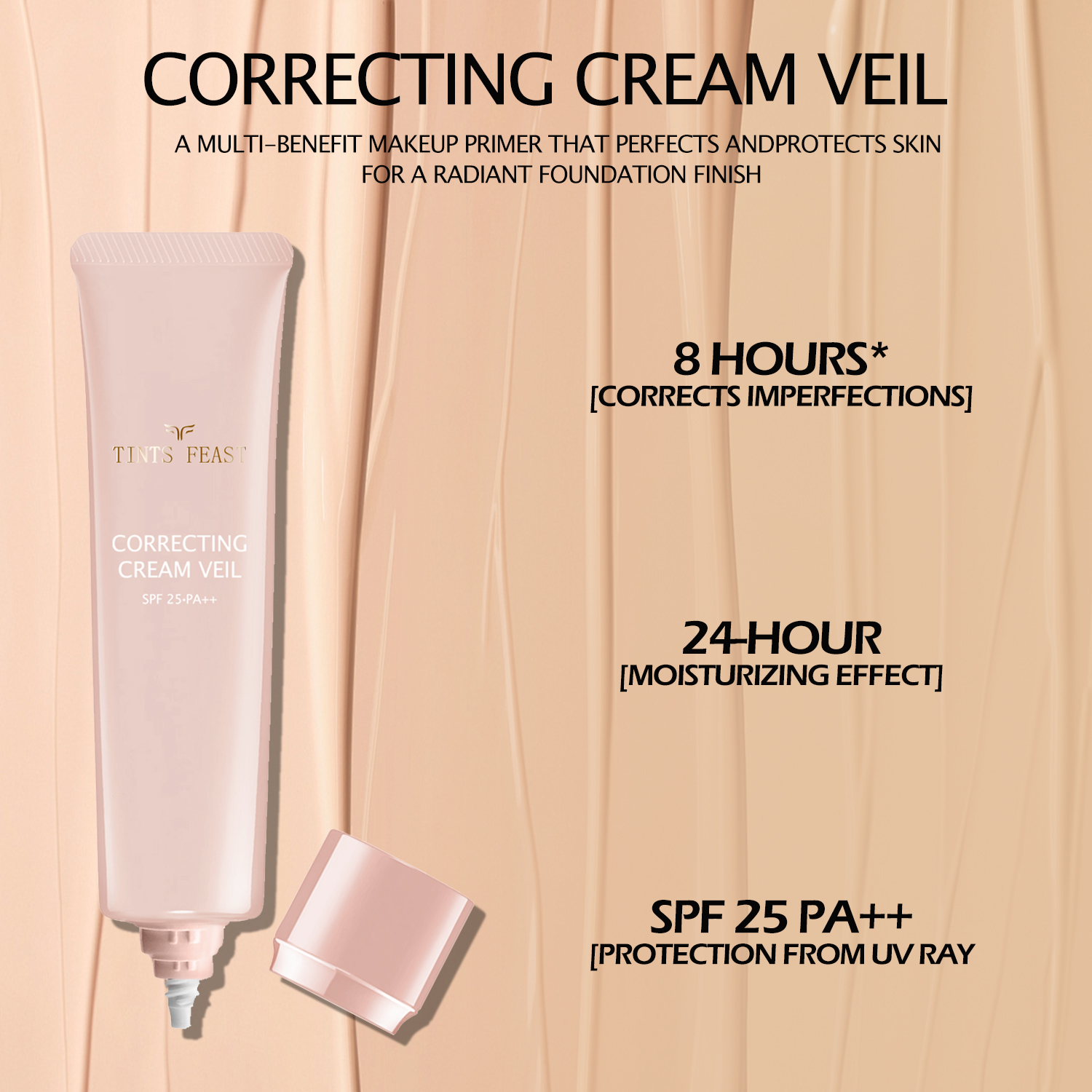 Skincare Primer for Dullness Diffusion & Pore Blurring Correcting Cream