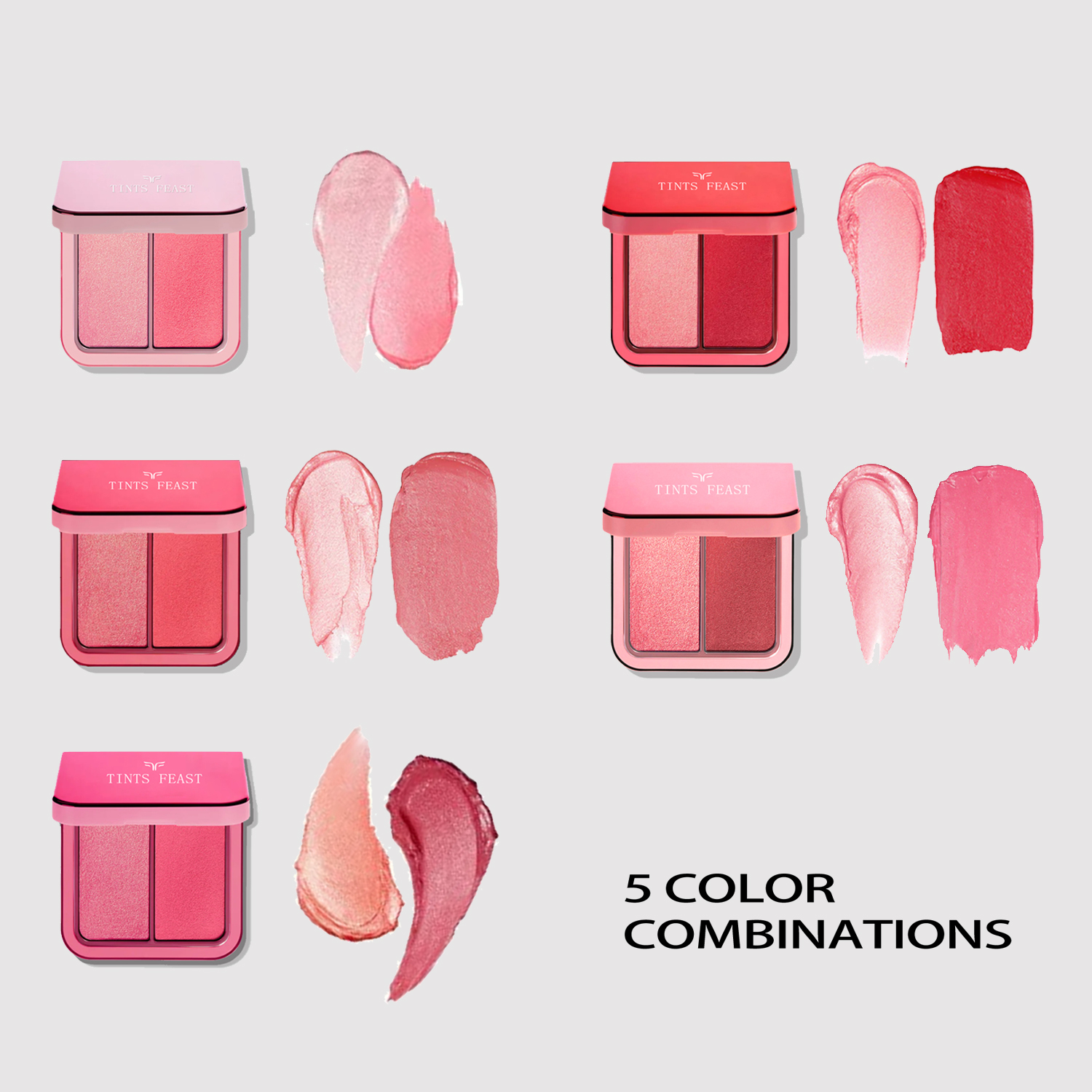 হাইলাইটার সহ ভেগান ক্লাডি ক্রিম গাল