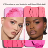 Ultra-pigmented matte blushes + High shine blush lighter formulas 4 color palette
