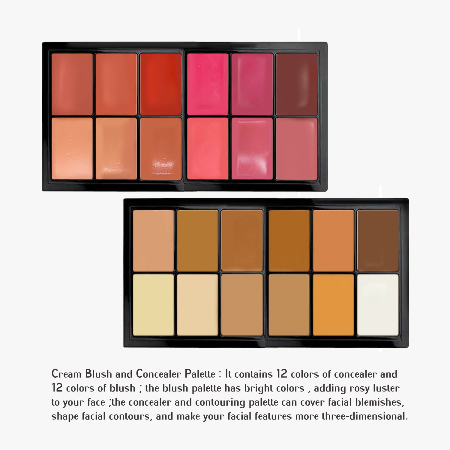 TINTS FEAST 12 Color Creamy Highlighter Contour Blush Palette