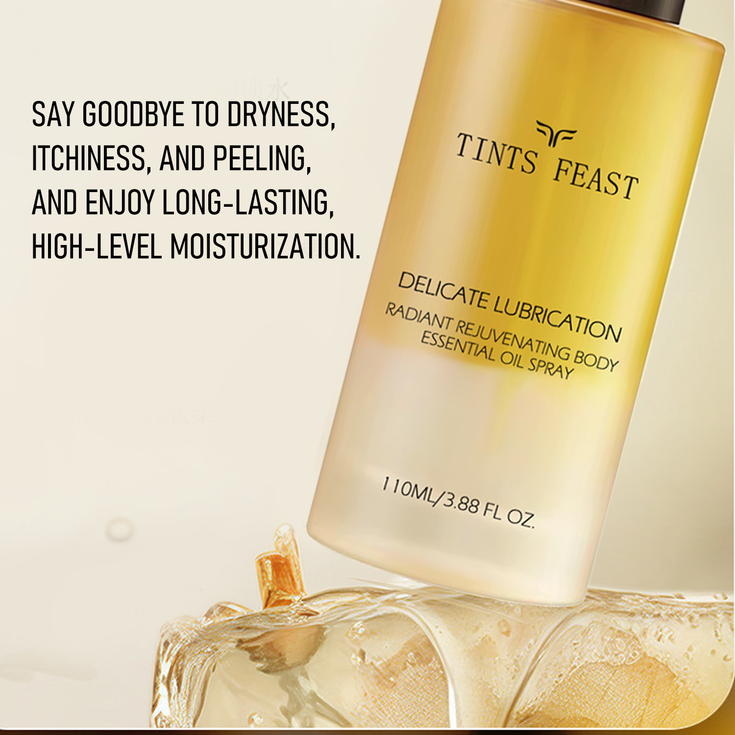 DELICATE LUBRICATION RADIANT REJUVENATING BODY ESSENTIAL OIL SPRAY