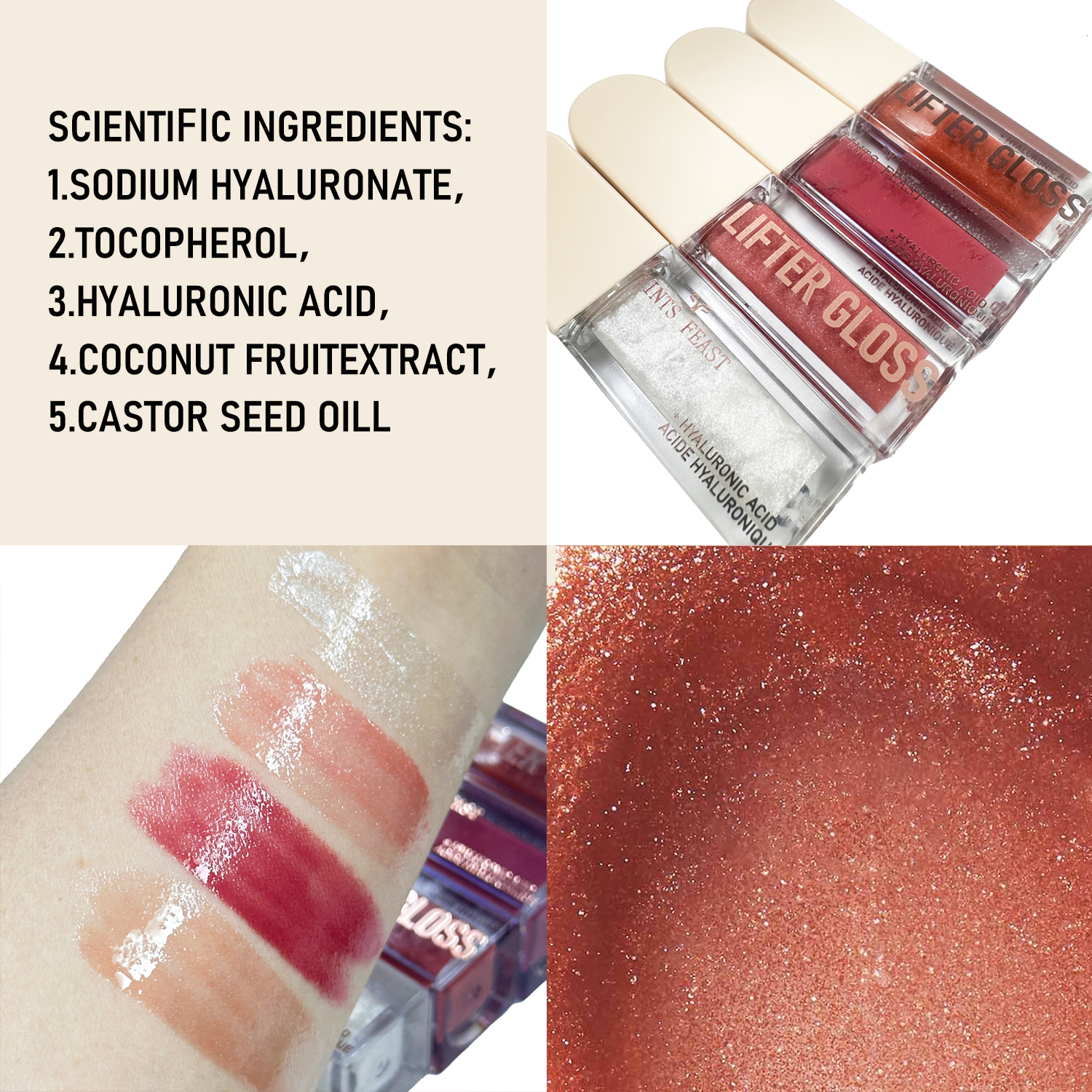 LIFTER GLOSS LIP GLOSS MAKEUP WITH HYALURONIC ACID