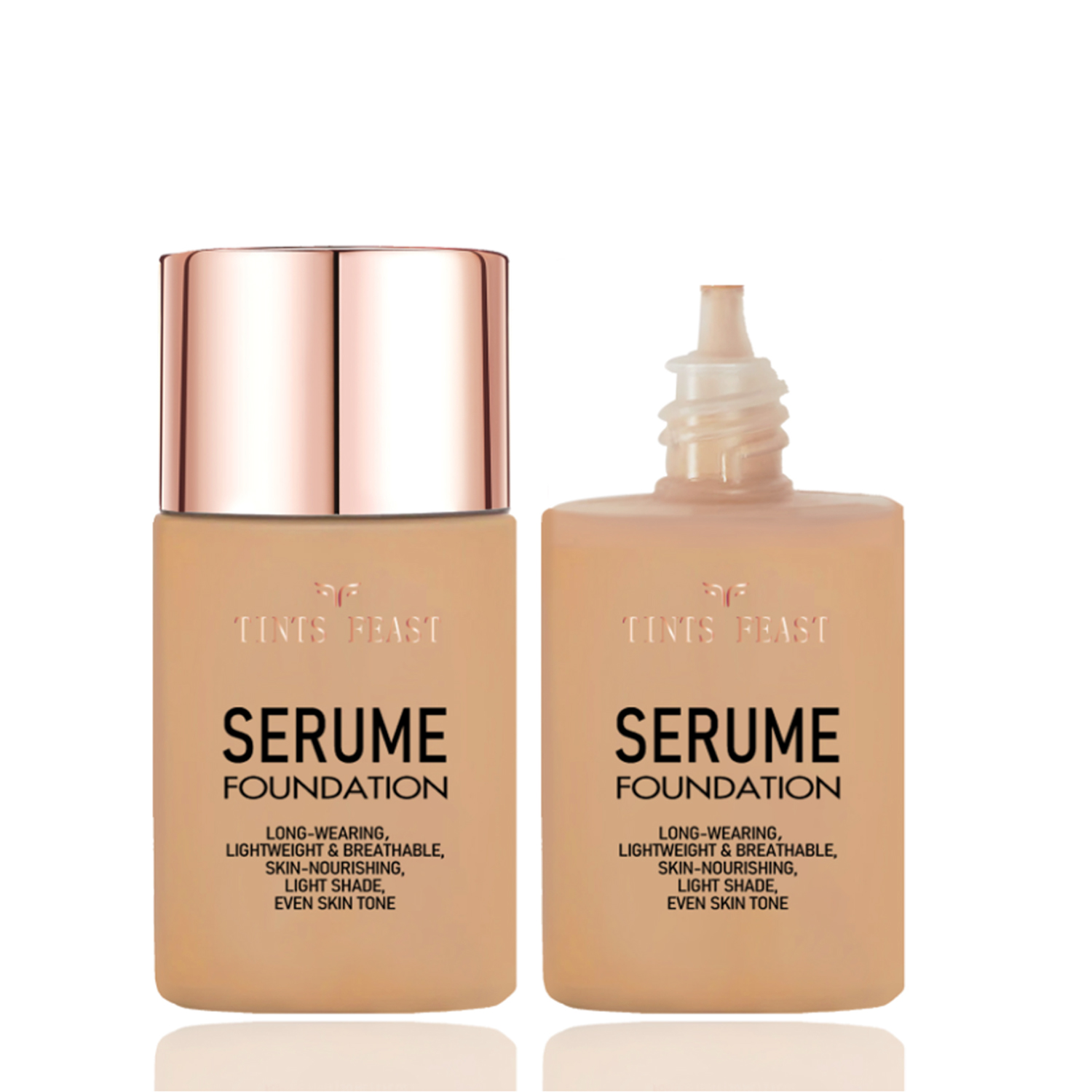 SERUME FOUNDATION LONG-WEARING,LIGHTWEIGHT & BREATHABLE,SKIN-NOURISHING,LIGHT SHADE.EVEN SKIN TONE