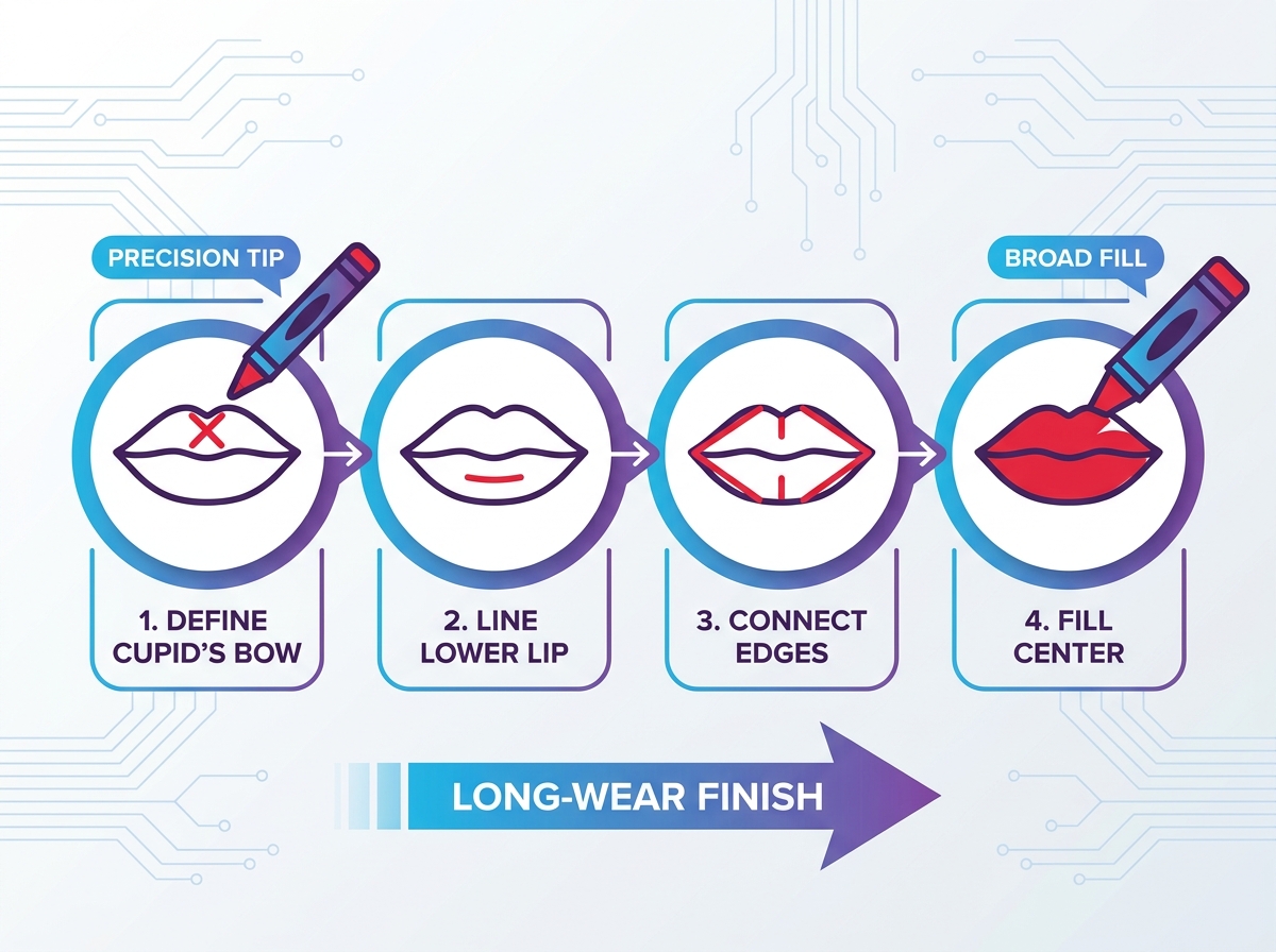 Preparing lips for cosmetic application