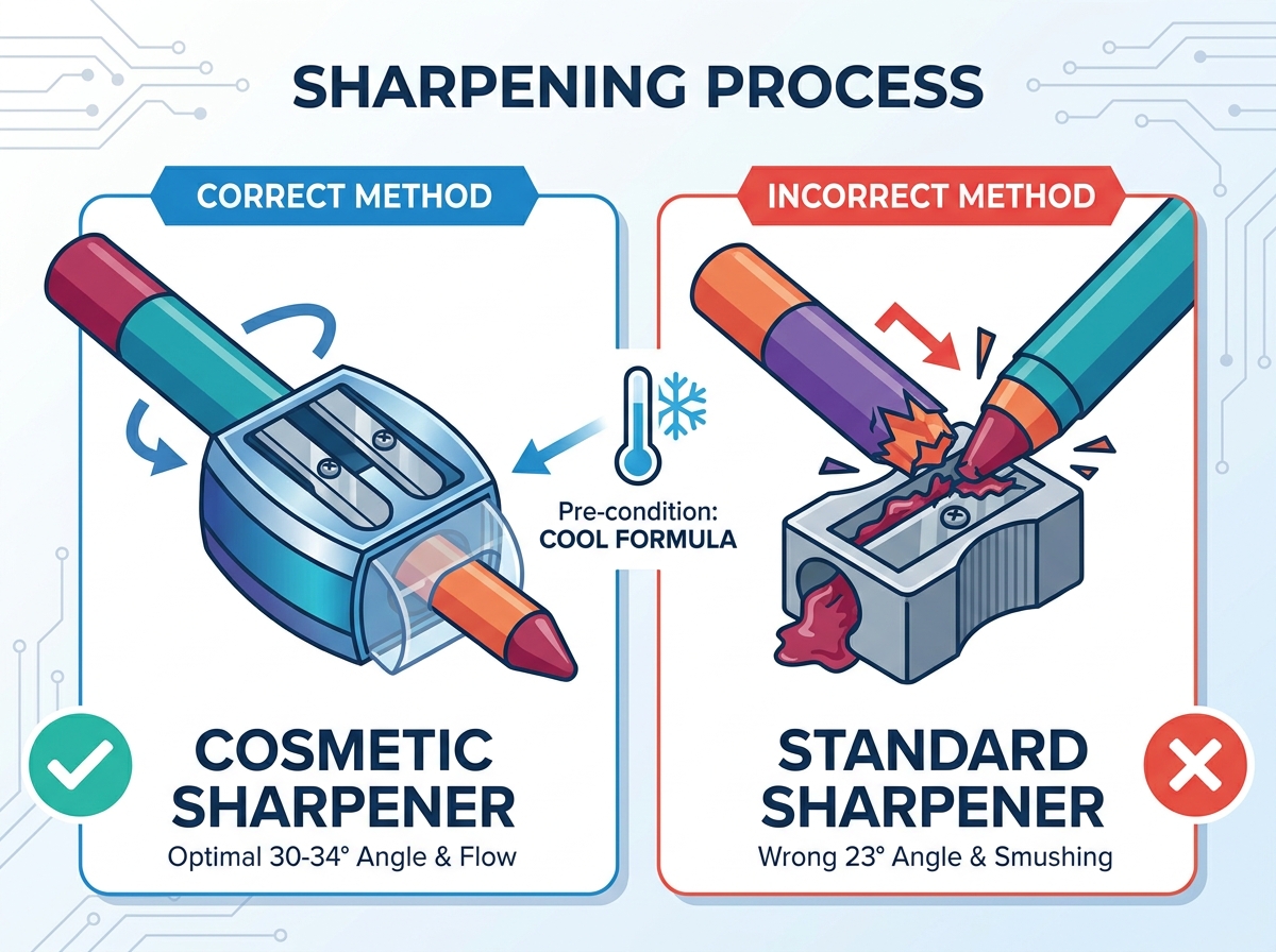 lip crayon sharpening expert method