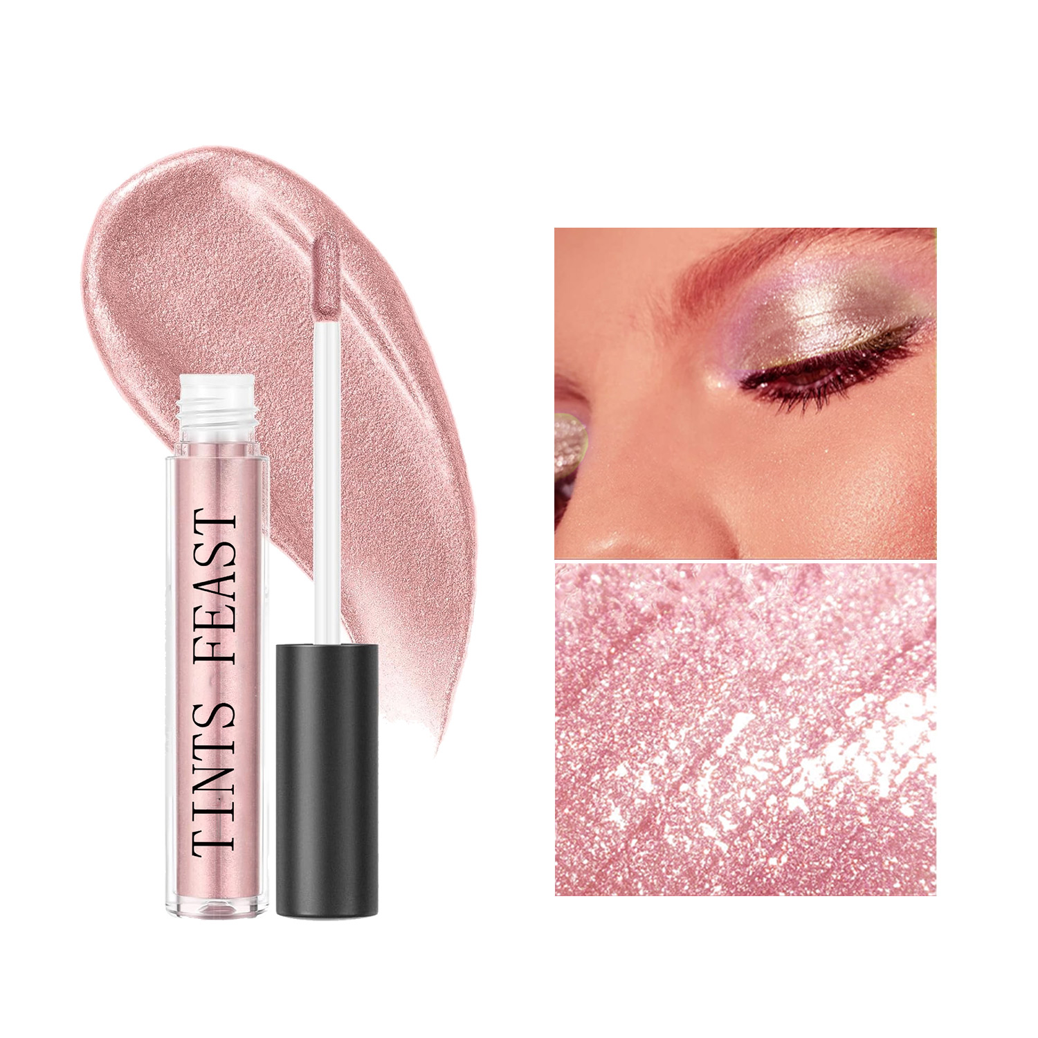 Applying waterproof liquid eyeshadow